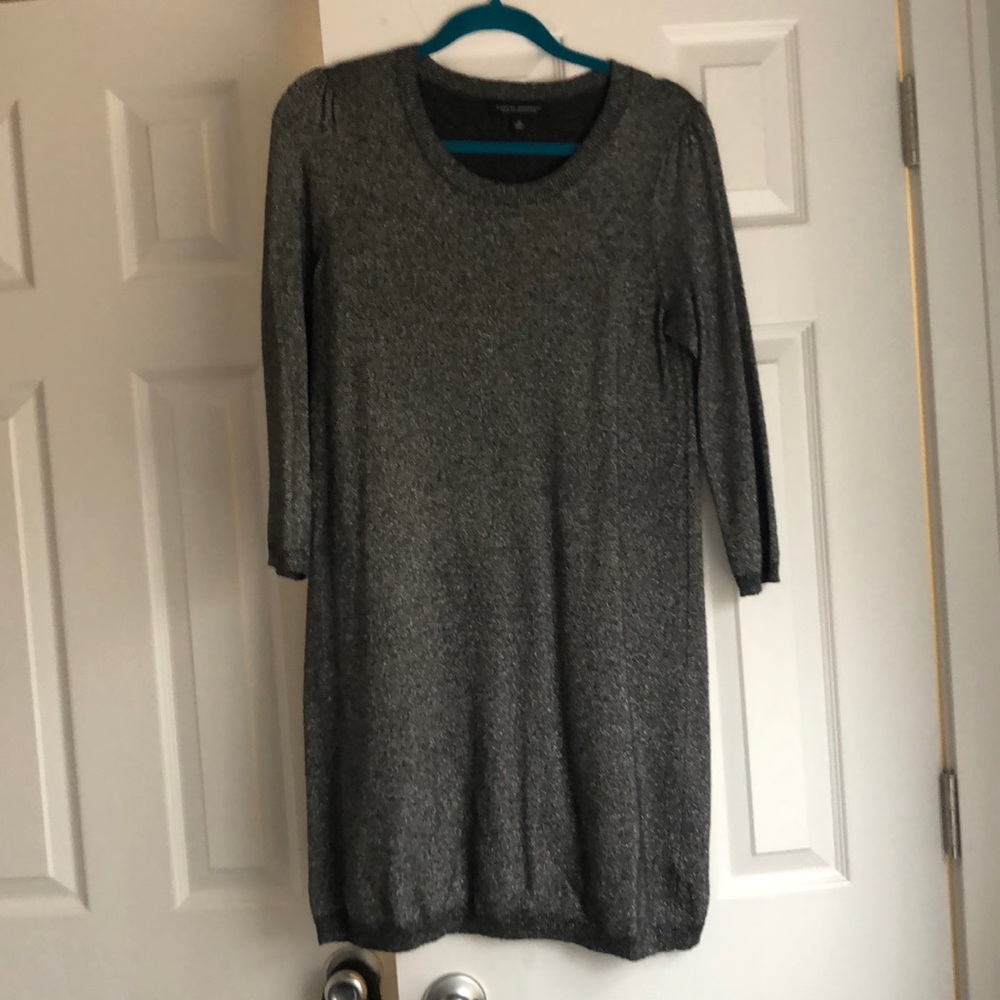 Metallic Silver sweater dress